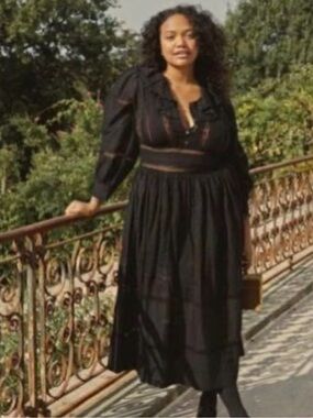 Doen Black Marla Midi Dress